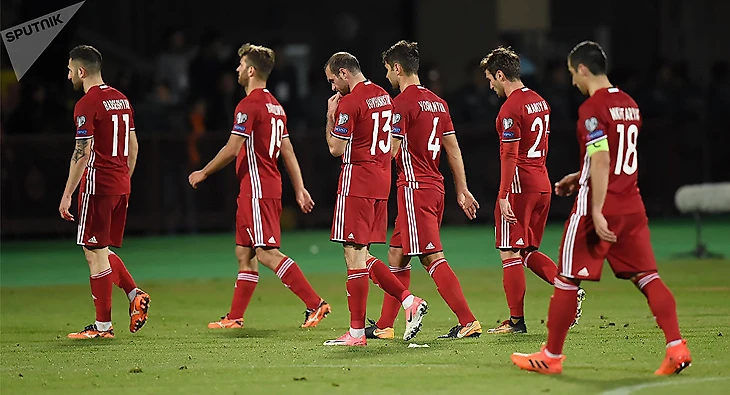 Сборная Армении после позорного поражения от Польши