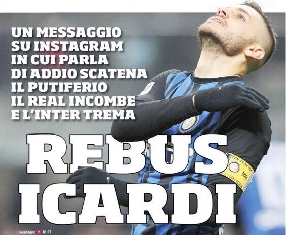 Ребус Икарди. Заголовки Gazzetta, TuttoSport и Corriere за 30 января
