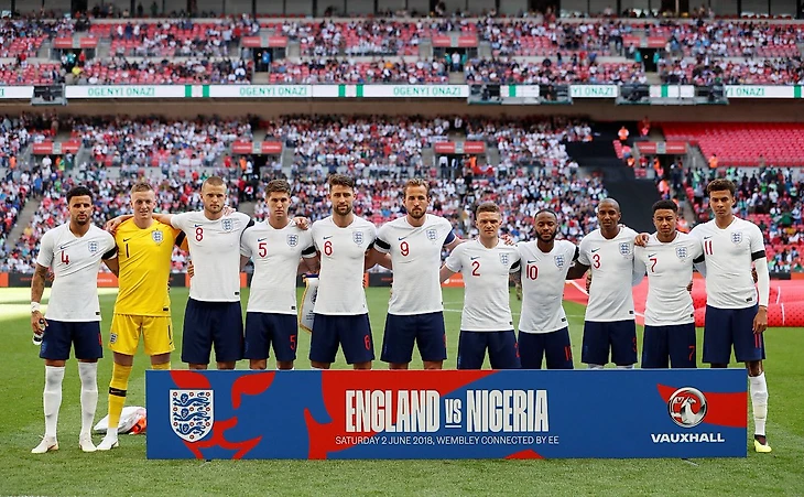 Сборная Англии перед товарищеским матчем с Нигерией