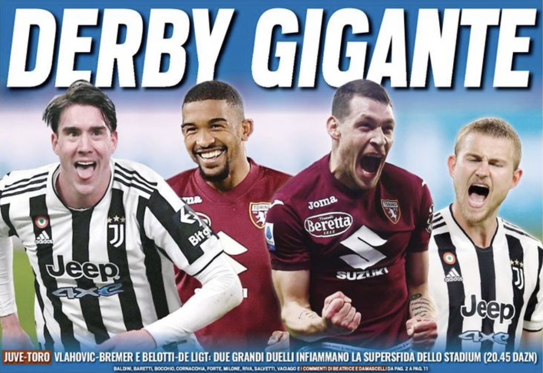 Дерби гигантов. Заголовки Gazzetta, TuttoSport и Corriere за 18 февраля