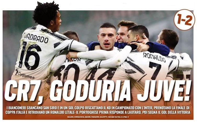 CR7, блаженство «Юве»! Заголовки Gazzetta, TuttoSport и Corriere за 3 февраля