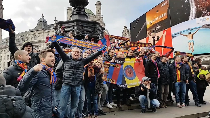 Фанаты Барселоны в Лондоне