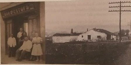 Фотография семьи Ибаньес на фоне бара Эстуфа. Таверна на 13-ом километре Валенсийского шоссе.