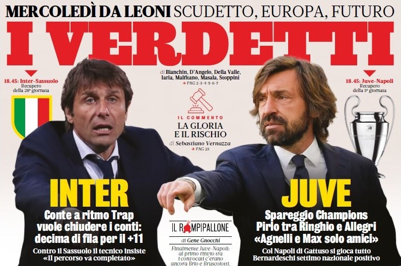 Вердикты. Заголовки Gazzetta, TuttoSport и Corriere за 7 апреля
