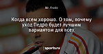 Когда всем хорошо. О том, почему уход Педро будет лучшим вариантом для всех