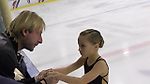 Sofia Titova, FS, trying 3A. Сoach Evgeni Plushenko : " Good job, great".