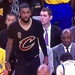 Did Kyrie Irving see a ghost?! 👻👻👻 #NBAFinals