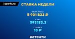 Игрок БЕТСИТИ превратил 10 рублей почти в шесть миллионов!