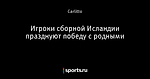 Игроки сборной Исландии празднуют победу с родными