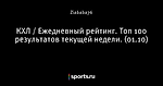 КХЛ / Ежедневный рейтинг. Топ 100 результатов текущей недели. (01.10)