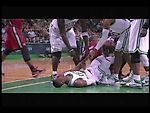 Rajon Rondo gets injured by Dwyane Wade - Heat vs Celtics - Game 3 2011