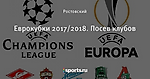 Еврокубки 2017/2018. Посев клубов