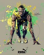 -L i a m J a m e s C r o s s- on Instagram: “Here is a concept design I created for @puma of @usainbolt 🇯🇲 I love creating artworks like this! Who would you like to see next?  _  _…”