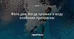 Фото дня. Когда прыжки в воду особенно прекрасны