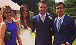 Southampton forward Jay Rodriguez poses with Jack Cork at wedding