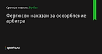 Фергюсон наказан за оскорбление арбитра