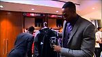 Dwight Howard Jokes with James Harden and LeBron James in All-Star Locker Room
