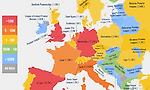 Which European Leagues Have the Highest Total Attendance? (Map)