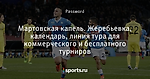 Мартовская капель. Жеребьевка, календарь, линия тура для коммерческого и бесплатного турниров