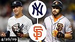 New York Yankees vs San Francisco Giants Highlights | April 26, 2019