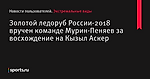 Золотой ледоруб России-2018 вручен команде Мурин-Пеняев за восхождение на Кызыл Аскер