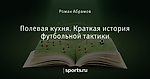 Полевая кухня. Краткая история футбольной тактики