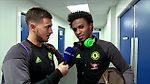 FUNNY! PLAYERS REACT TO BEAUTIFUL GOALS: Hazard interviews Willian, Costa and Oscar