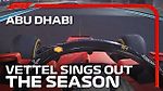 Sebastian Vettel's Surprise Final Ferrari Radio Message | 2020 Abu Dhabi Grand Prix