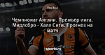 Чемпионат Англии. Премьер-лига. Мидлсбро - Халл Сити. Прогноз на матч