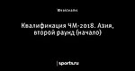 Квалификация ЧМ-2018. Азия, второй раунд (начало)