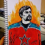 Вера on Instagram: “В продолжении наверстывания #inktober день второй и Евгений Коротков #коротков #евгенийкоротков #хкцска #hccska #khl #живихоккеем #графика…”