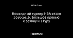 Командный турнир НБА сезон 2015-2016. Большое превью к сезону и 1 туру