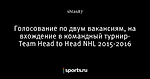 Голосование по двум вакансиям, на вхождение в командный турнир- Team Head to Head NHL 2015-2016
