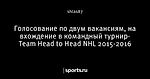 Голосование по двум вакансиям, на вхождение в командный турнир- Team Head to Head NHL 2015-2016