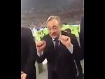 Florentino Perez to Barca fan at San Siro: "You have 5, we have 11." [ laughs ]