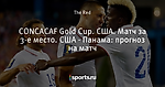 CONCACAF Gold Cup. США. Матч за 3-е место. США - Панама: прогноз на матч