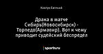 Драка в матче Сибирь(Новосибирск) - Торпедо(Армавир). Вот к чему приводит судейский беспредел