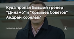 Куда пропал бывший тренер "Динамо" и "Крыльев Советов" Андрей Кобелев?