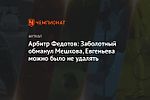 Арбитр Федотов: Заболотный обманул Мешкова, Евгеньева можно было не удалять