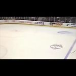 Save of the Year? Goalie doesn't hear whistle in shootout, doesn't move, saves it. #ahl #hockey #monarchs
