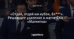 «Отдай, отдай им кубок, бл***». Решающее удаление в матче СКА – «Магнитка»
