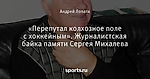 «Перепутал колхозное поле с хоккейным». Журналистская байка памяти Сергея Михалева