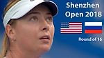 Riske vs Sharapova Highlights / / Shenzhen Open 2018 / Round of 16