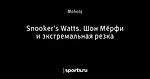 Snooker's Watts. Шон Мёрфи и экстремальная резка