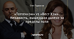 «Тоттенхэм» vs «Вест Хэм». Ненависть, вышедшая далеко за пределы поля