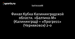 Финал Кубка Калининградской области. «Балтика-М» (Калининград) – «Прогресс» (Черняховск) 2-0