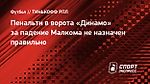 Пенальти в ворота «Динамо» за падение Малкома не назначен правильно