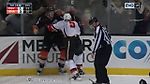 Mark Giordano vs Josh Manson Apr 4, 2017