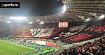 Перформанс болельщиков «Милана» перед финалом Кубка Италии