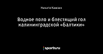 Водное поло и блестящий гол калининградской «Балтики»